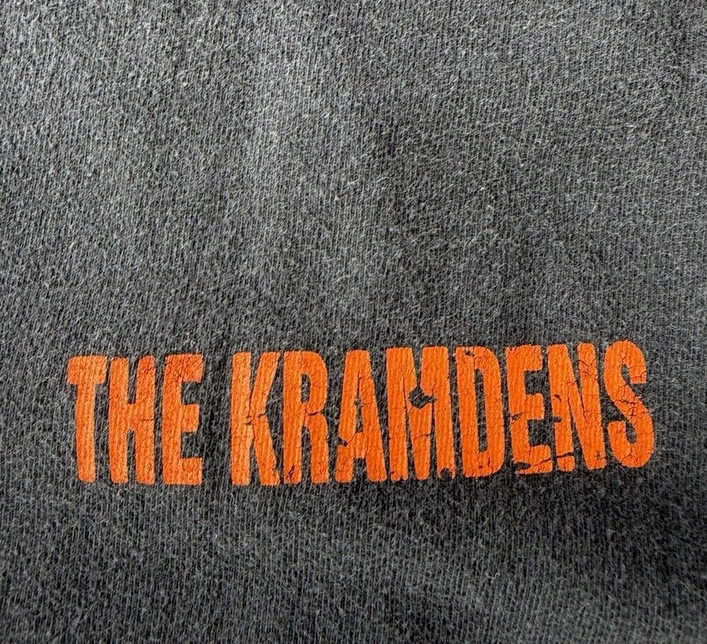 Kramdens 90s Indie Band Merch Black Tee Mens XL Hanes Beefy Rock Graphic T Shirt